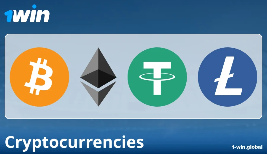 Payment features via cryptocurrencies at 1Win
