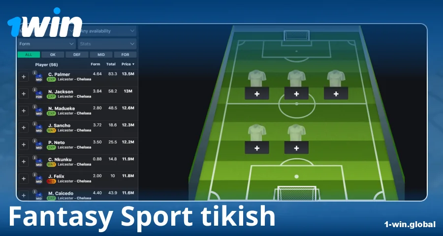 1Win O‘zbekistonda fantasy-sport o‘ynash