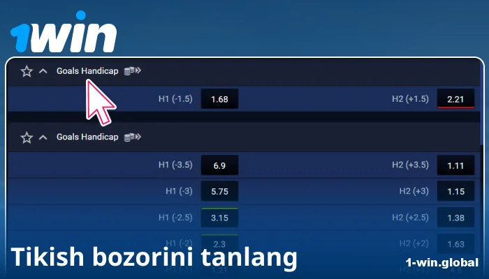 1Win O‘zbekistonda tikish bozorini tanlang