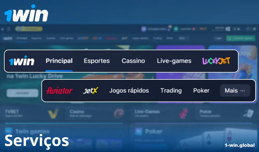 Funcionalidades do site 1Win Brasil