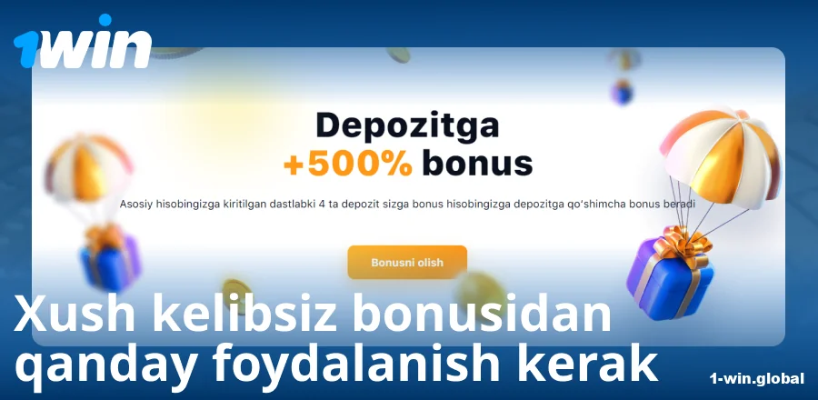 1Win UZ da xayrli bonus bo‘yicha qo‘llanma