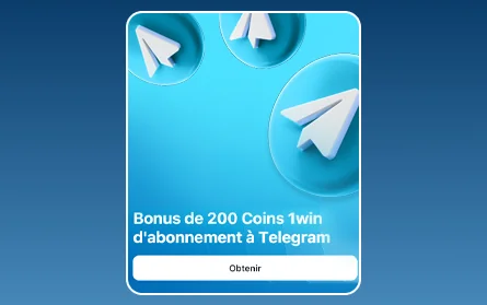 S’abonner à Telegram du casino 1Win FR