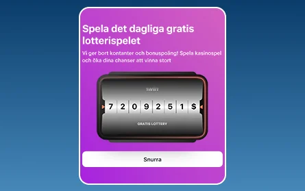 Lotteri för svenska spelare på 1Win