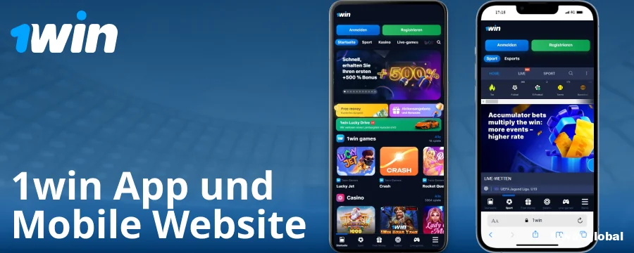 Mobile App für deutsche Spieler bei 1Win