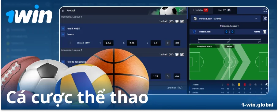 Đặt cược thể thao tại nhà cái trực tuyến 1Win VN