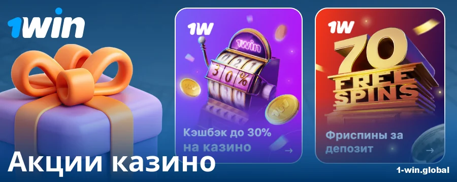 Казино бонусы для игроков 1Win Россия