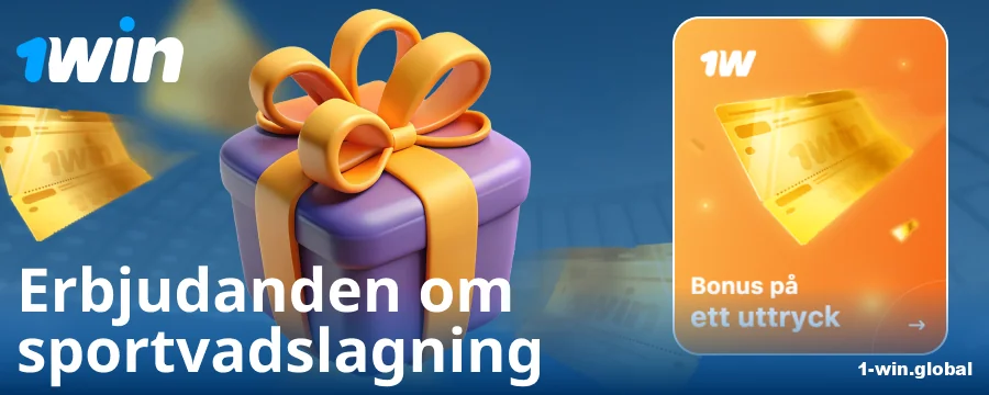 Sportbonusar för spelare på 1Win Sverige
