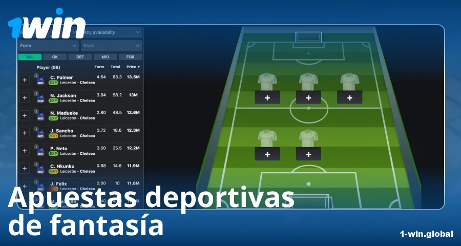 Jugar deportes de fantasía en 1Win España