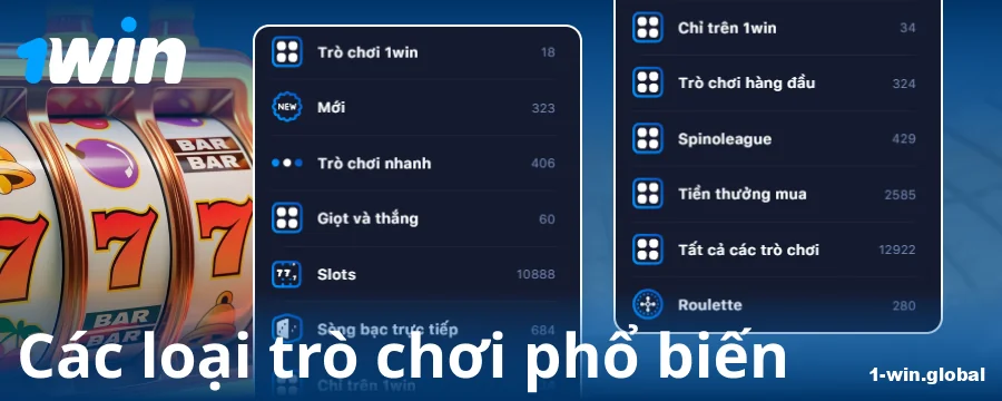 Các loại trò chơi tại sòng bạc online 1Win Việt Nam