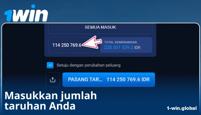 Masukkan Jumlah Taruhan di 1Win Indonesia