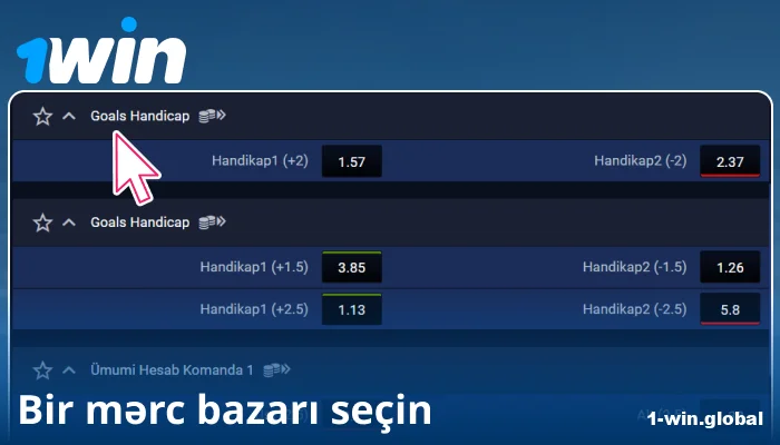 1Win Azərbaycanda mərc bazarını seçin