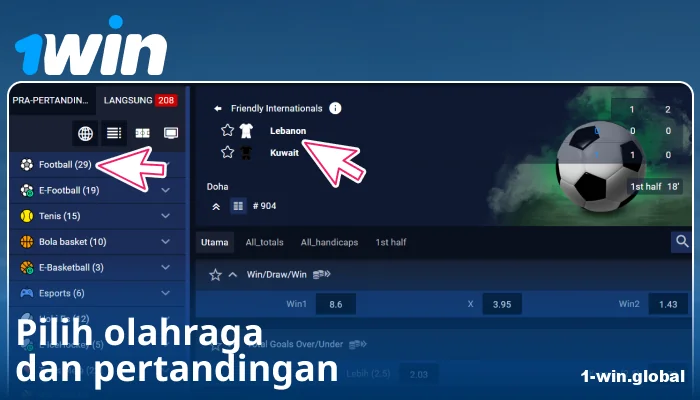 Pilih Acara Olahraga di 1Win ID