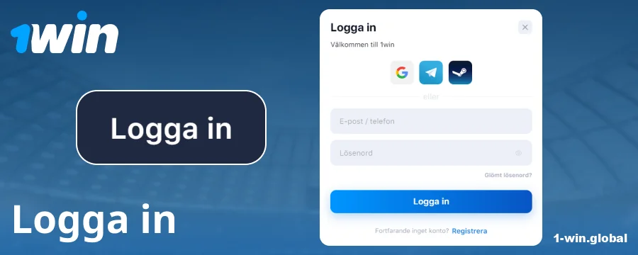 Logga in på ditt 1Win-konto i Sverige