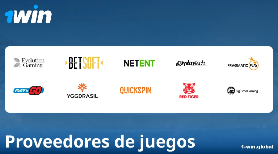 Proveedores de juegos de casino en 1Win España