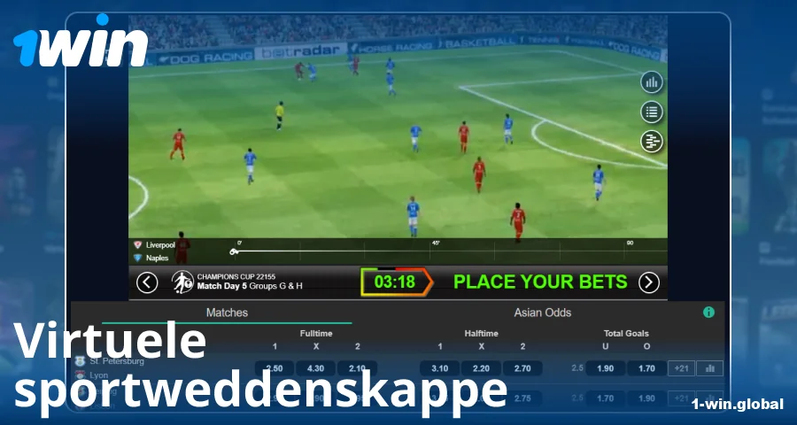 Speel virtuele sport vir 1Win spelers