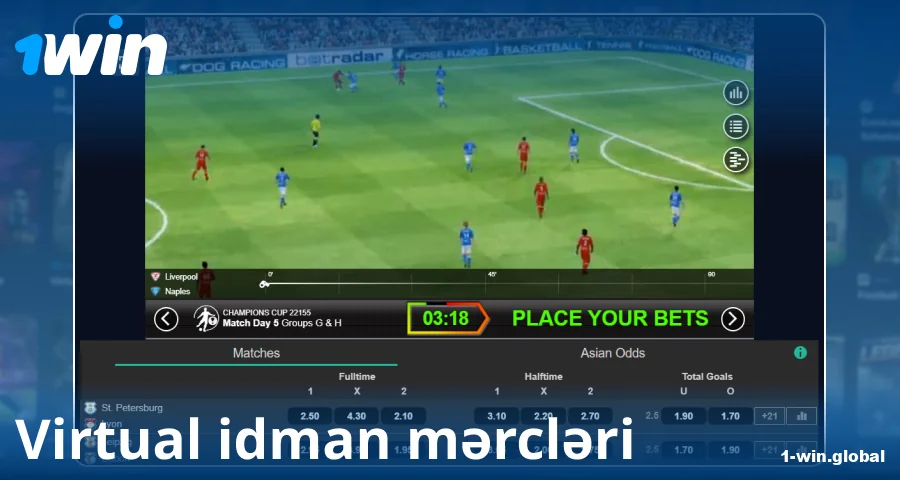 Azərbaycanlı oyunçular üçün virtual idman oynamaq 1Win