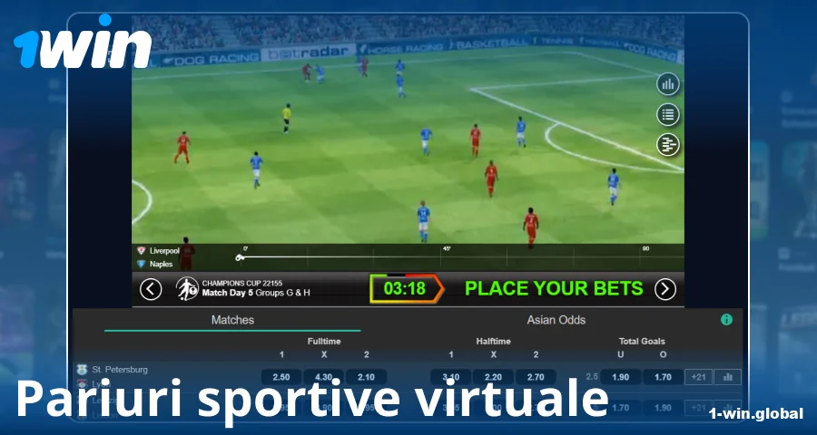 Jucați sporturi virtuale pentru jucătorii români 1Win