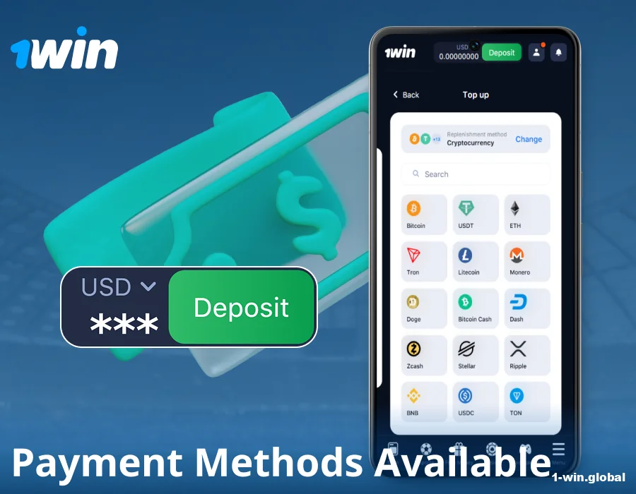 Banking methods inside the 1win mobile app