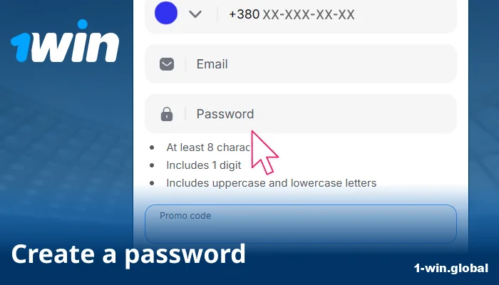 Set a password for your 1win profile
